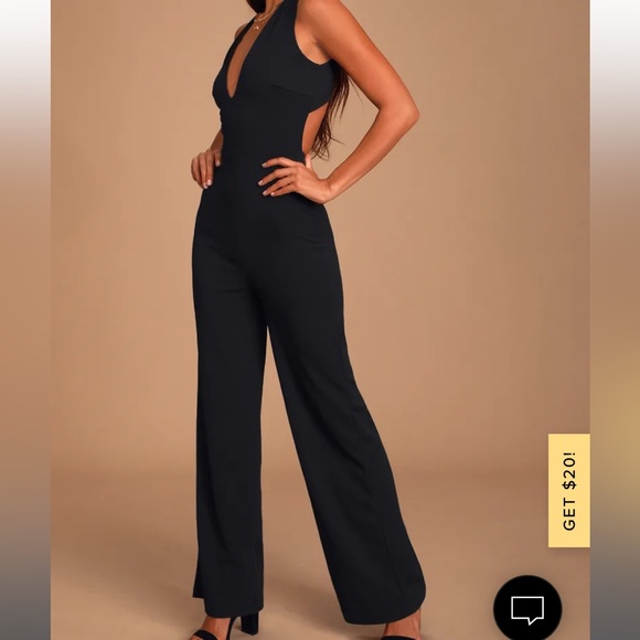 Lulus Thinking Out Loud Black Backless Jumpsuit - Picture 2 of 4